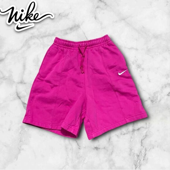 Nike Women’s Hot Pink Comfy Lounge Fleece Workout Shorts - Picture 1 of 5